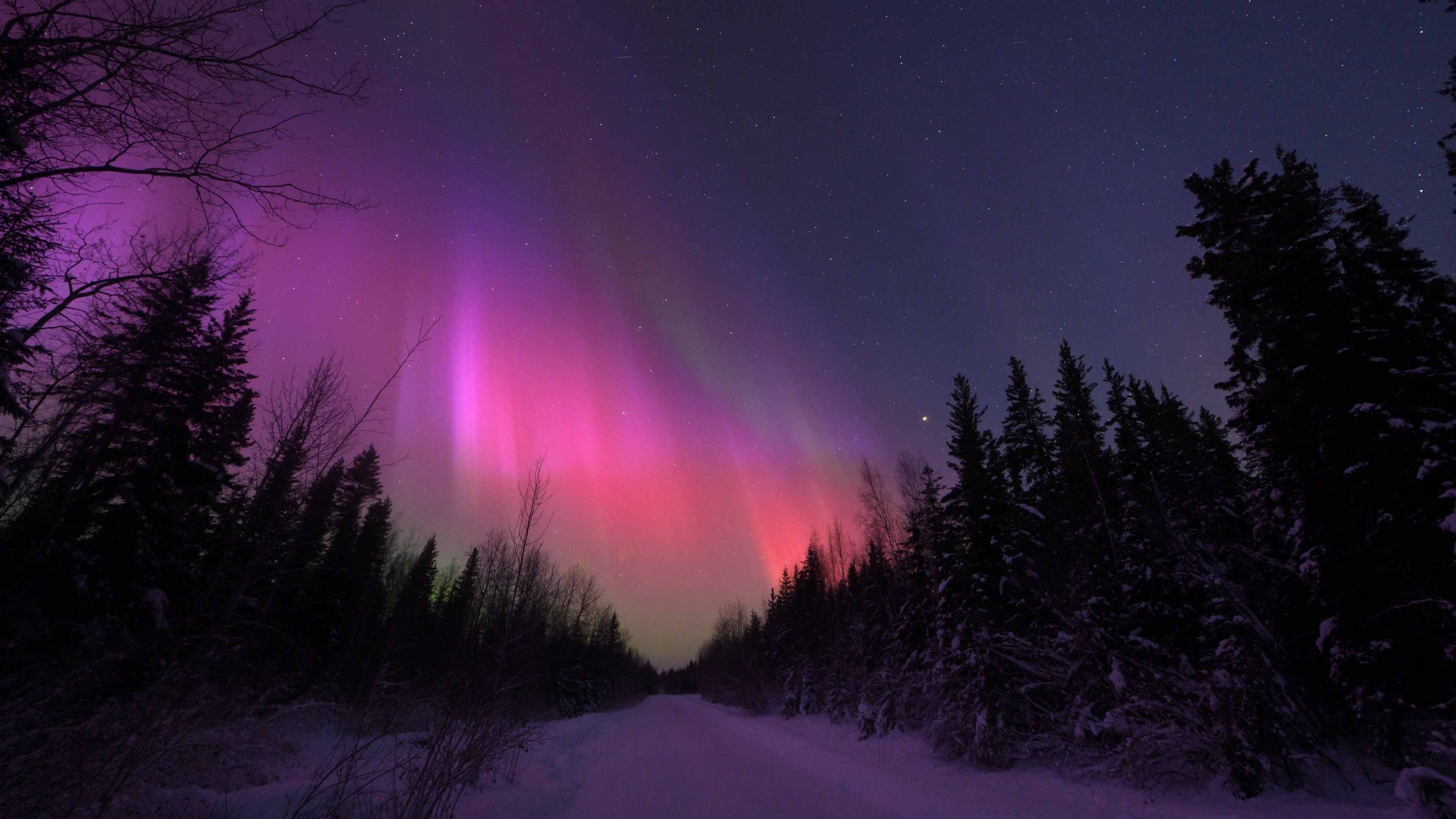 Timelapse video of the aurora borealis during a geomagnetic storm from near Fairbanks Alaska.